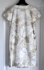 New Chanel 18c Paris Greece White Beige Cc Logo  Gold Mini  Dress 36