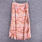 Lane Bryant Skirt Women 22 24 Plus Beige Floral Maxi Long Mid Rise Lined Casual