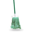 Libman Cotton Blend Wet Mop Steel Handle Green White