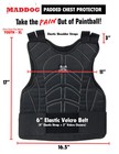 Clearance Maddog Sports Paintball Airsoft Padded Chest Protector Black