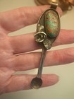 Antique Navajo Royston Handmade Made Incredible Poignant Spoon  Great Fob Detail