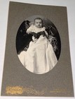 Rare Antique Adorable Child With Horse Toy White Mountains Nh Cabinet Card Photo