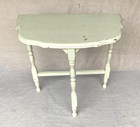 Antique Table Half Moon Entry Side Table Solid Wood Spindle Leg Sturdy Vintage 