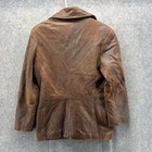 Vintage Bebe Leather Jacket Womens Medium Brown Blazer San Francisco 90s 80s