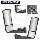 Pair Chrome Door Mirror Heated Fit International Harvester Lt Lt625 Left right