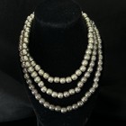 Large Necklace Silver 925 M  xico 32    Navajo Pearls Long