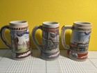 3 Miller Beer Steins great American Achievements 1986 1987 1988