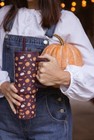 Simple Modern Halloween Tumbler With Handle   40 Ounces  Pumpkin   Leaves