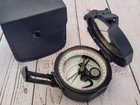 100  Working Brass Brunton Pocket Vintage Compass With Leather Case 