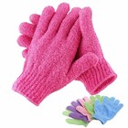 Exfoliating Shower Gloves Body Scrub Mitts Bath Cleaning Wash Gloves 2pcs