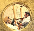 Vntg Jerusalem Israel Praying Torah Plaque Judaism Jewish Hebrew Judaica Brass