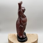 Vintage Hand Carved Wood Happy Buddha Statue 9    Figure Laughing Buddha