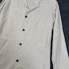 Uqnatu Duck Lab Coat Jacket Beige Unisex Size S   M Sustainable Metal Buttons