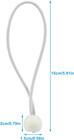 50 Pcs Ball Bungee Cords 6 Inch  Tarp Ball Bungee Ties Heavy Duty Canopy Tie Dow