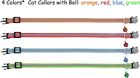 Cat Collar With Bell 4 Pack Durable Breakaway Adjustable Reflective Cat Collars
