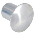 Semi-tubular Rivet  Oval Head  1 4 In Dia   5 16 In L  Steel Body  100 Pk  1hbt3