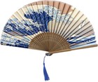 Folding Hand Fan For Women - Foldable Chinese Japanese Vintage Bamboo Silk Fan