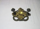 Antique Singer Treadle Sewing Machine Drawer Pull Brass Ornate With Nuts