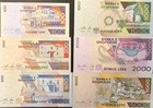 Albania Set 6 Unc 100 200 500 1000 2000 5000 Leke 1996-2007 P 62 67 68 69 74 75