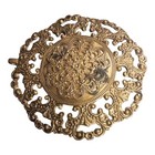 Antique 19th Century Victorian Women s Brass Plated Belt Buckle  Filigree Design