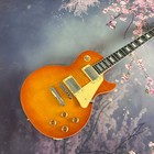 Honey Burst Solid Body Les Paul Electric Guitar Flame Maple Top Chrome Hardware