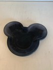 Disney Parks Store Black Glass Mickey Mouse Head Candle Holder 4x6  Trinket Dish
