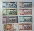 8 Mongolian Banknotes  1000 500 100 50 20 10 5 1 Tugriks Circulated   12
