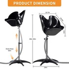 Adjustable Portable Shampoo Bowl  Black With Drain Hose  Salon home Use