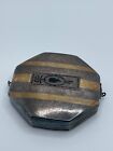 Antique James E Blake Art Deco Sterling Silver 14k Enamel Silhouette Compact