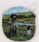 German Wirehaired Pointer 4 5  Round Coin Purse