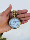 Watch Elgin Vintage Pocket Collectible Antique Brass Pocket Watch W  Box Gift