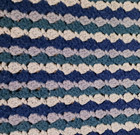 Handmade Granny Crochet Afghan Throw Blanket Blue 69 In X 55 In