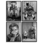 Funny Bathroom Wall Art Set Of 4 black And Set Of 4pcs-8x10in Humor Bathroom-1