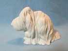 Vintage Miniature Long Hair Dog Figure 1982 Hallmark Bisque
