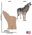 Gray Grey Wolf Howling Larger Than Lifesize Cardboard Standup Standee Cutout New