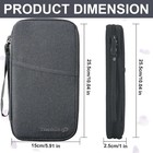 Passport Holder Wallet Rfid Blocking  Document Organizer  Bag -grey