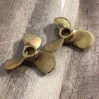 Pair Of Candlestick Brass Nautical Propeller Vintage Candle Holder 4 
