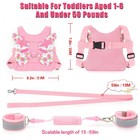 Toddlers Leash   Anti Lost Wrist Link Child Kids Safety 2 Piece Set  Pink 