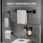 5pc Matte Black Bathroom Hardware Set Wall Mounted Towel Toilet Paper Holder