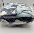 Hudson Baby Unisex Baby Plush Mink And Sherpa Blanket Blue Clouds 30   x40    New