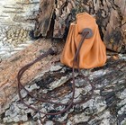 Medieval Leather Bag Made Of Soft Nappa Leather - Large Larp   Re-enactment Bag
