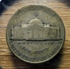 1943-d Jefferson War Nickel - Actual 35  Silver Coin Shown - Free Shipping Inv91