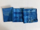 3 Pc Collection Of Vintage Japanese Indigo Aizome Dyed Textile     Authentic Mends