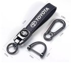 Genuine Leather Car Keychain For Toyota Camry Corolla Rav4 Tacoma Highlander