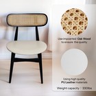 Set Of 2 Heavy Duty Wood Dining Chair  Farmhouse Chairs With Leather Cushion