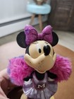 Disney Parks Minnie Mouse Bobblehead Cheerleader 7  With Pom Poms Purple