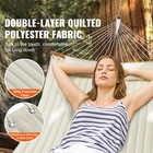 Double Quilted Fabric Hammock With Curved Spreader Bars Detachable Pillow
