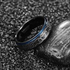 8mm Black Celtic Tungsten Mens Wedding Band Engagement Ring Comfort Fit Two Tone