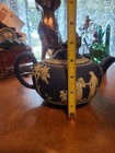 Vintage 1950s Wedgwood Jasperware Blue And White Grecian Bas-relief Tea Pot