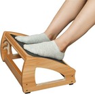 Ergonomic Under Desk Footrest  3 Adjustable Heights Wooden Office Footrest  L   